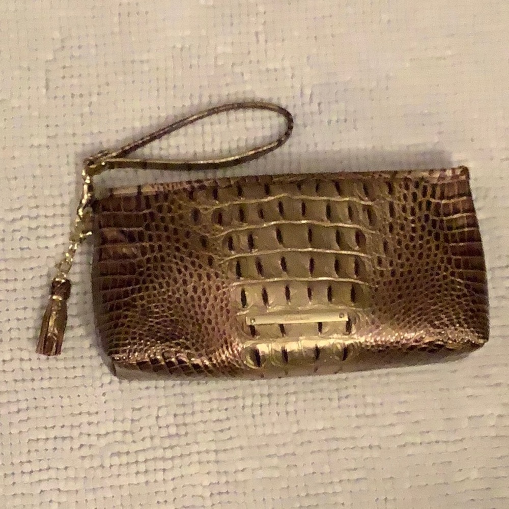 Brahmin bronze wristlet/clutch